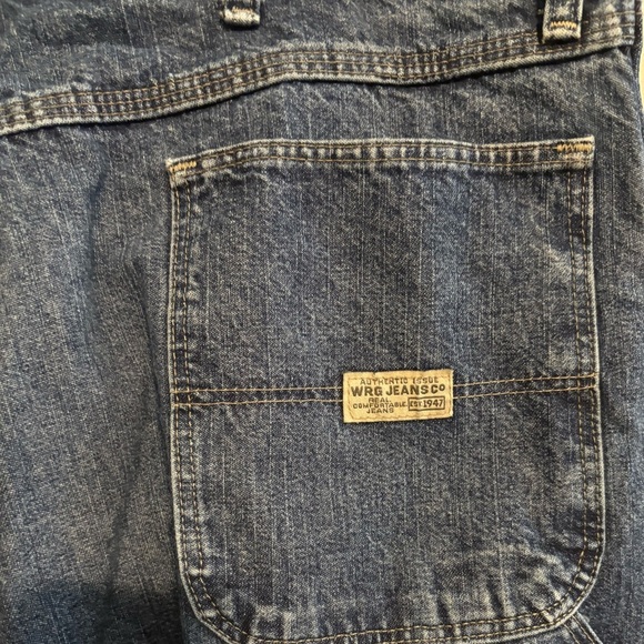 Wrangler Men’s Carpenter Jeans w/ Distressed Hems Size 38x32 - Picture 3 of 7